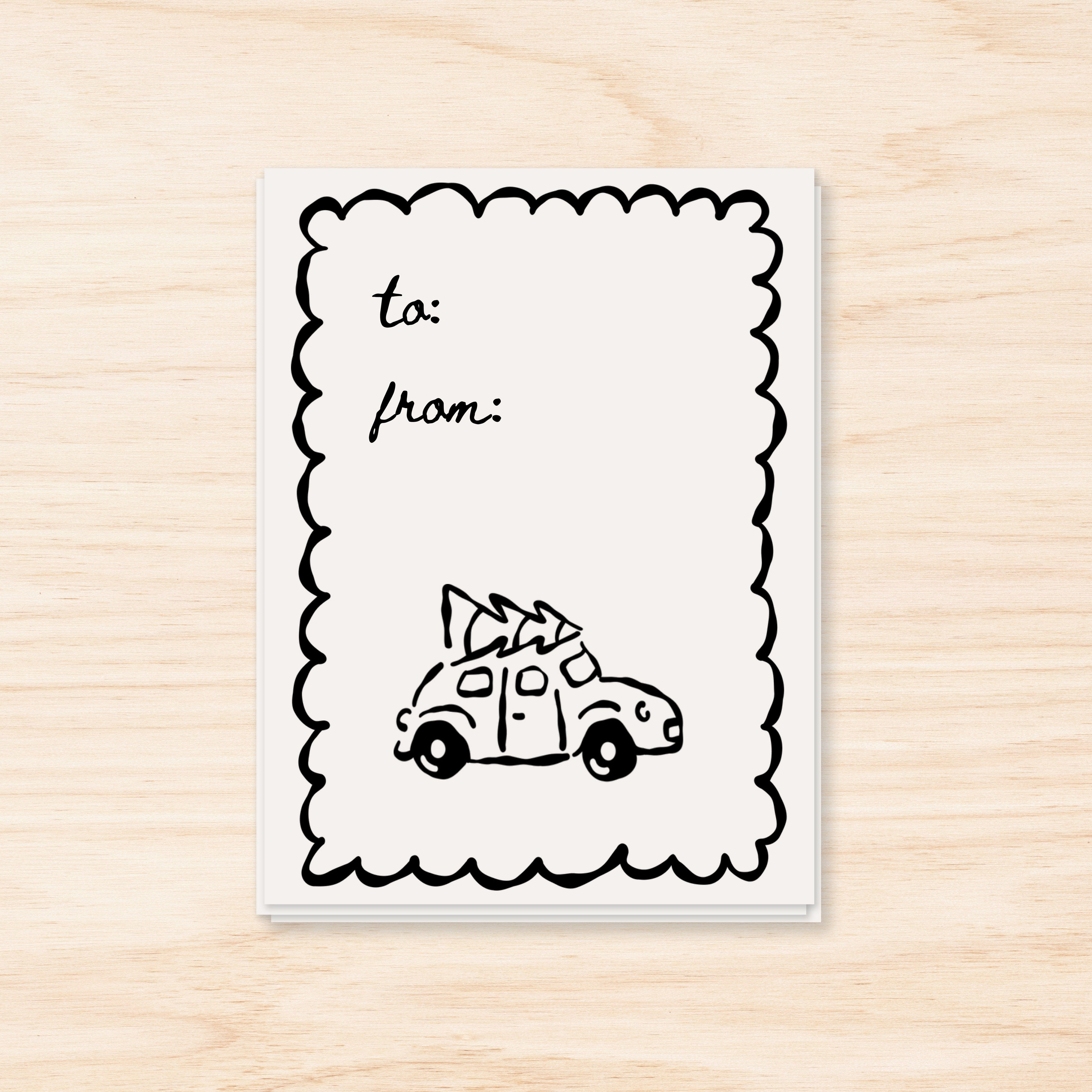 Black Car Holiday Gift Tags