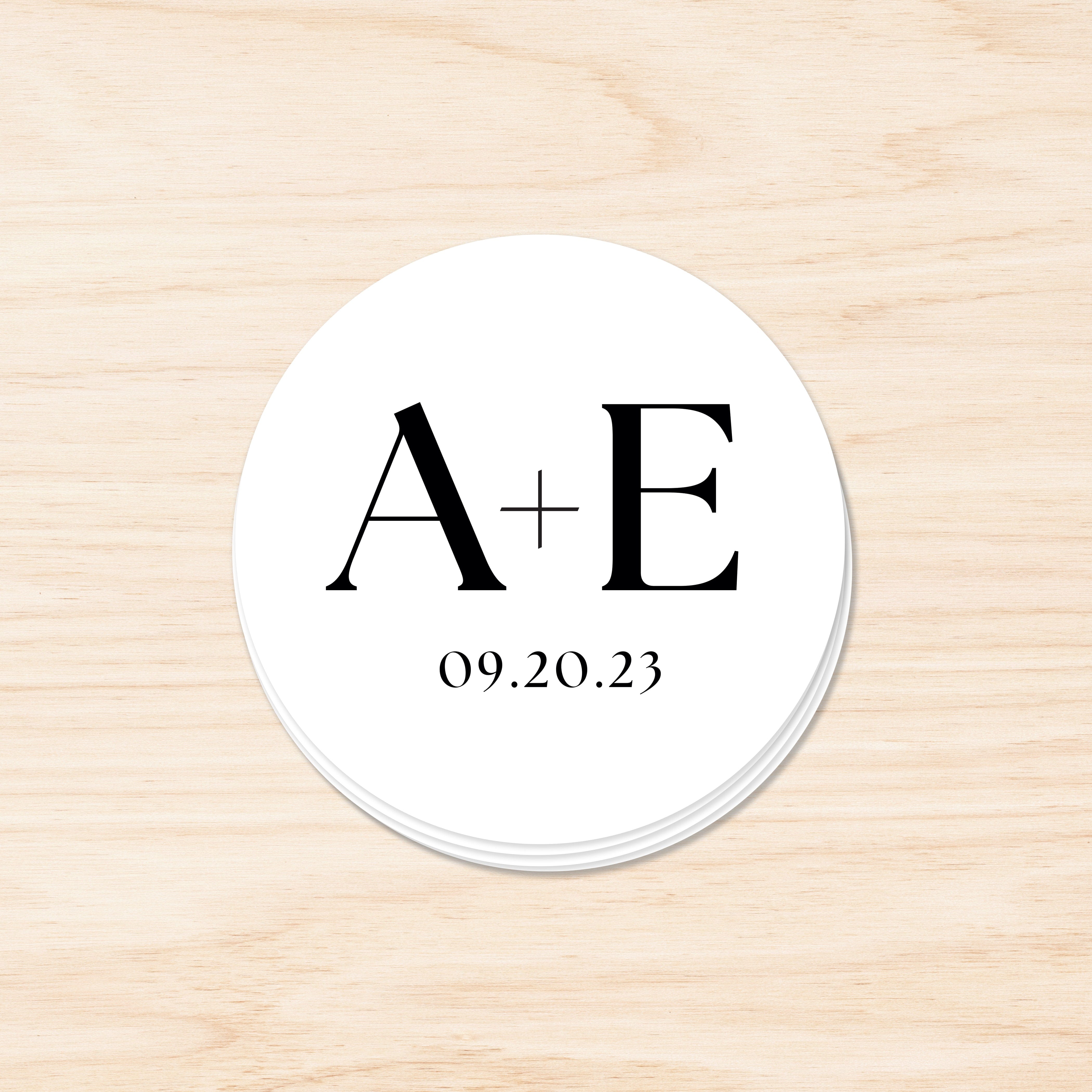 Initial Clear Circle Stickers