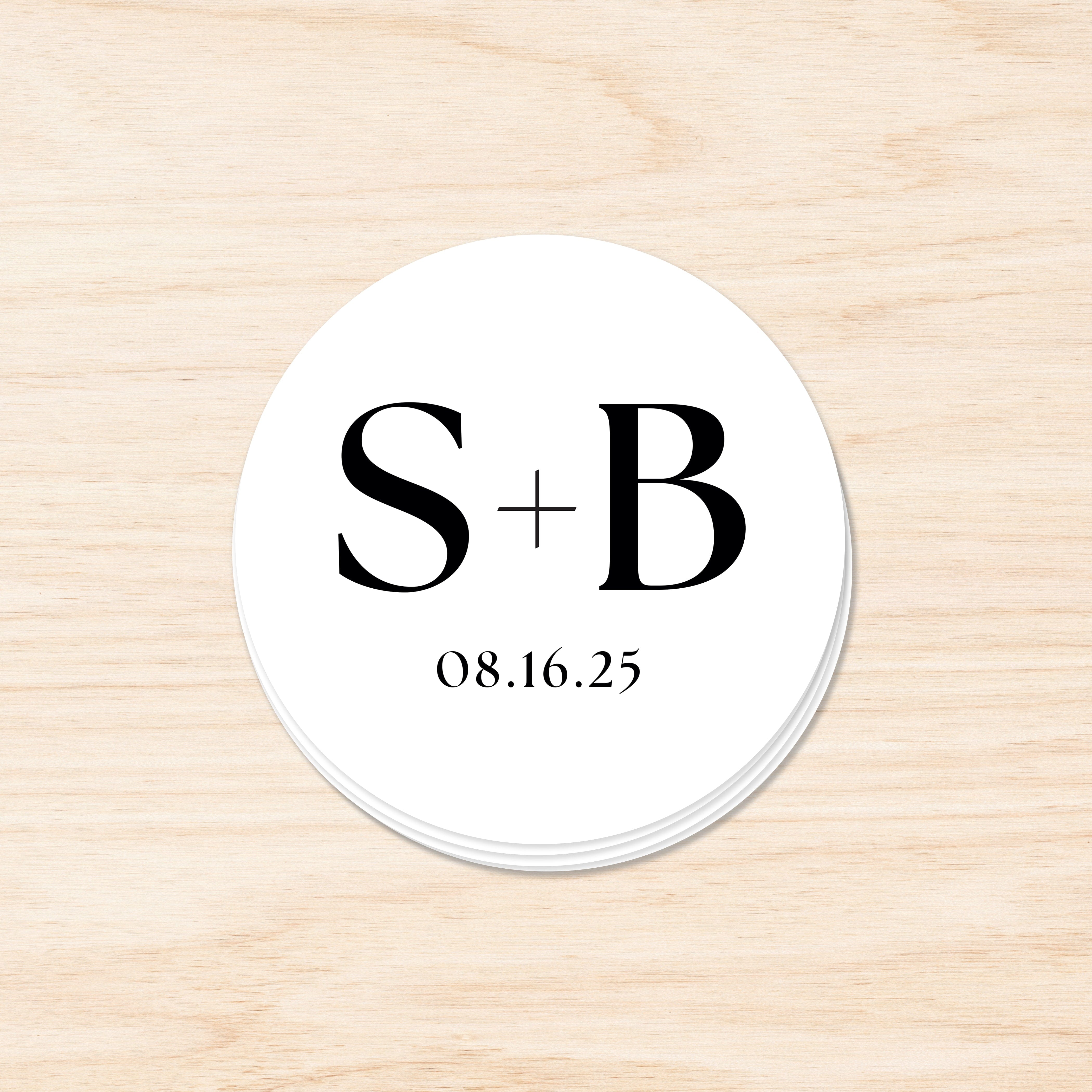 Initial Circle Stickers