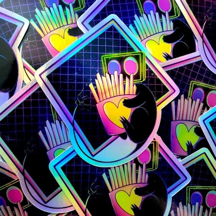 Holographic Stickers 60 3x3 for $29 - Stickerbeat.com
